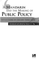 A Mandarin and the making of public policy reflections