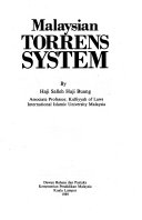 Malaysian TORRENS SYSTEM