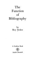 The function of bibliography