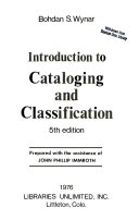 Introduction to cataloging and classification B.S. Wynar