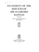 Statement of the services of Sir Stamford Raffles