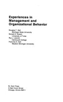 Experiences in management and organizational behavior