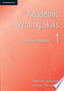 Academic writing skills teacher's manual 1