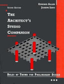 The architect's studio companion rules of thumb for preliminary design
