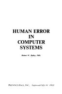 Human error in computer systems