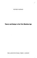 Theory and design in the first machine age