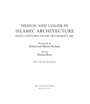 Design and color in Islamic architecture eight centuries of the tile-maker's art