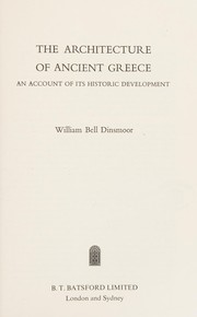 The architecture of ancient Greece an account of its historic development