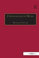 Furtwangler on music essays and addresses