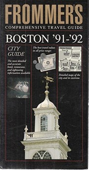 Frommer's comprehensive travel guide Boston