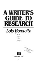A writer's guide to research