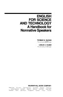 ENGLISH FOR SCIENCE AND TECHNOLOGY A Handbook for Nonnative Speakers