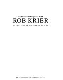 Rob Krier architecture and urban design