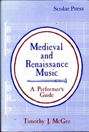 Medieval and renaissance music a performer's guide