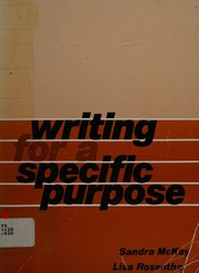 Writing for a Specific Purpose
