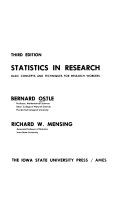 Statistics in research basic concepts and techniques for research workers