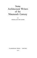 Some architectural writers of the nineteenth century