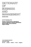 Dictionary of business and management
