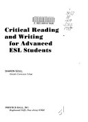 CRITICAL READING AND WRITING FOR ADVANCED ESL STUDENTS