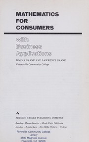 MATHEMATICS FOR CONSUMERS with business applications